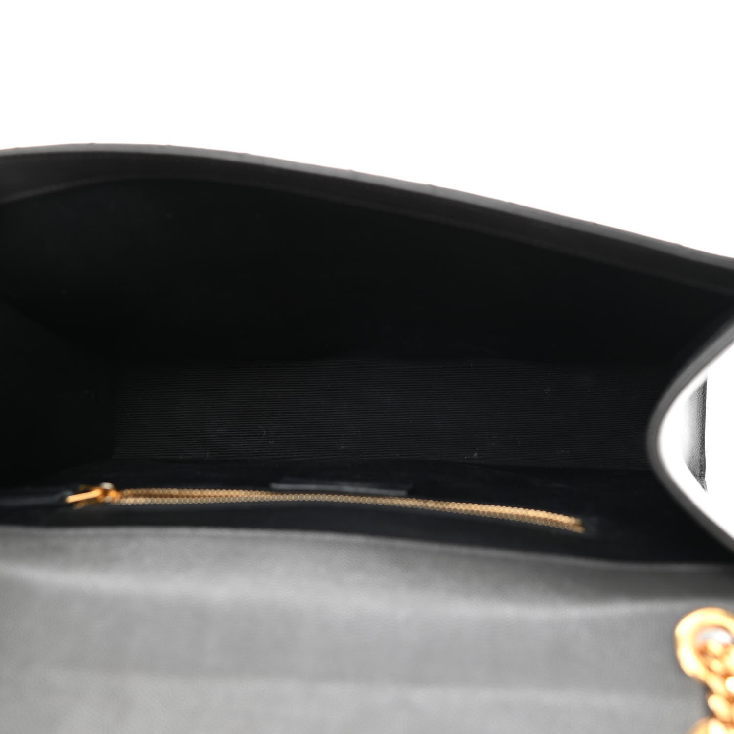 Saint Laurent Grain De Poudre Matelasse Chevron Large Monogram Satchel Storm 4 of 8