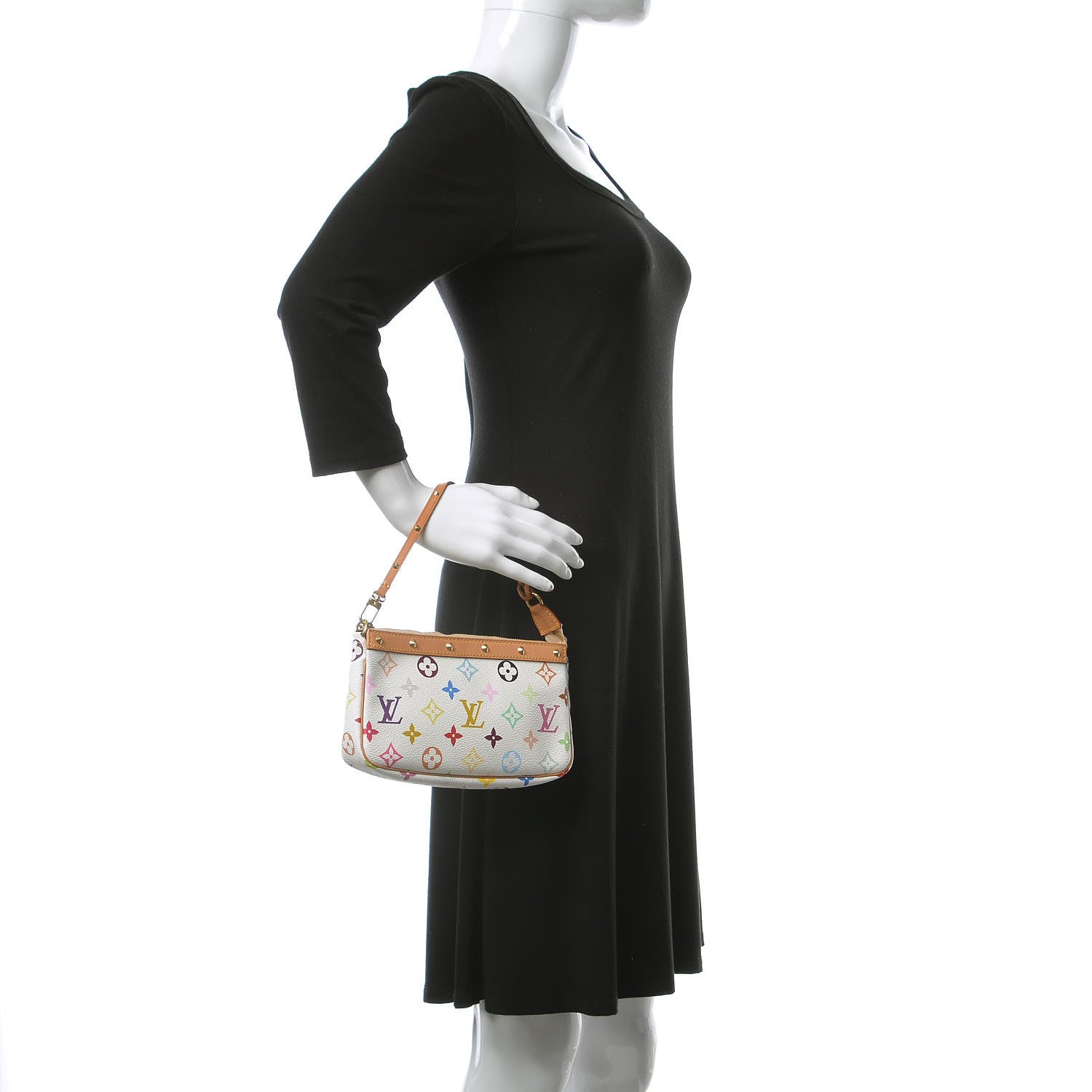Louis Vuitton Monogram Multicolor Pochette Accessories White 2 of 12