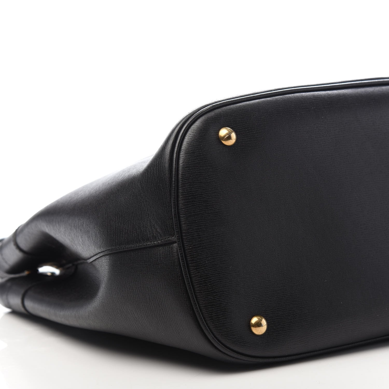 Gucci Textured Calfskin Large Bright Bit Tote Black 8 of 9