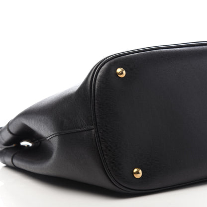 Gucci Textured Calfskin Large Bright Bit Tote Black 8 of 9