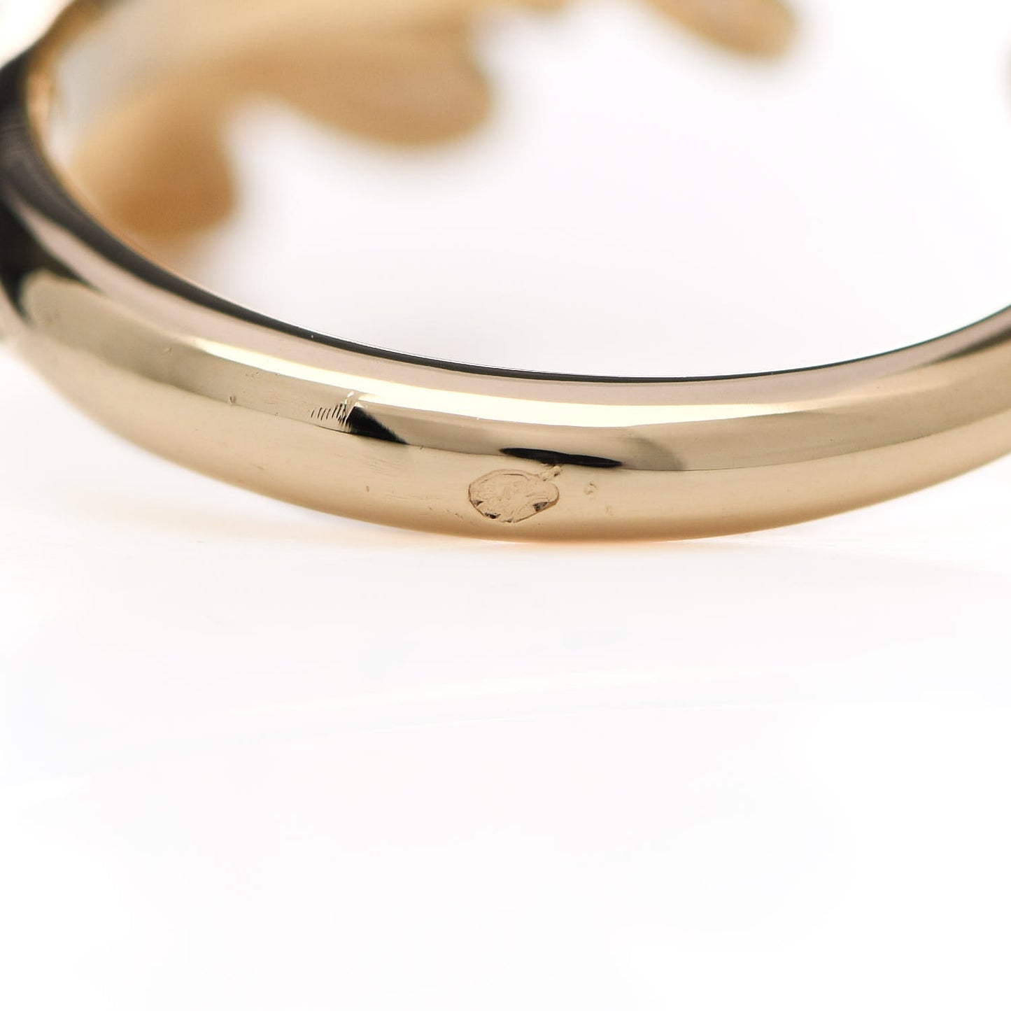 18K Yellow Gold Diamond Frivole Between The Finger Ring 53 6.5