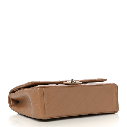 Chanel Lambskin Quilted Maxi Double Flap Beige 3 of 11