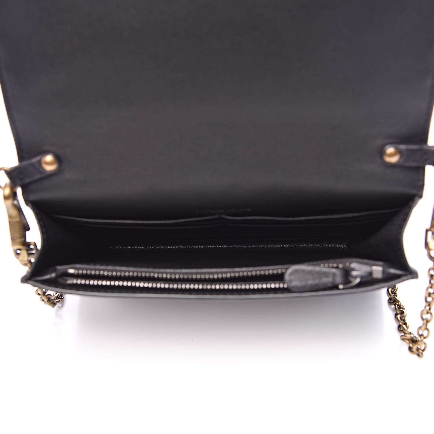 Bottega Veneta Nappa Intrecciato Brio Chain Wallet Black 5 of 9