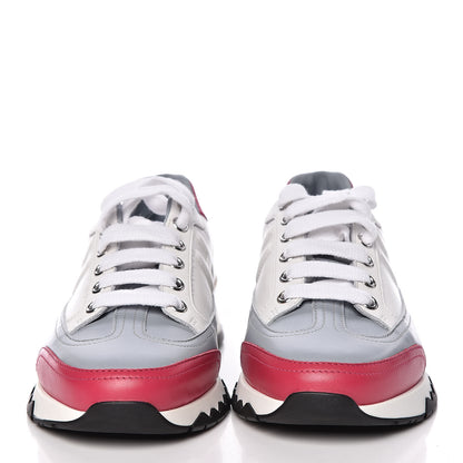 Hermes Calfskin Womens Trail Sneakers 36.5 Multicolore White 4 of 9