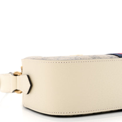 Gucci GG Supreme Monogram Textured Calfskin Web Small Ophidia Camera Bag Beige Ebony Mystic White 9 of 11