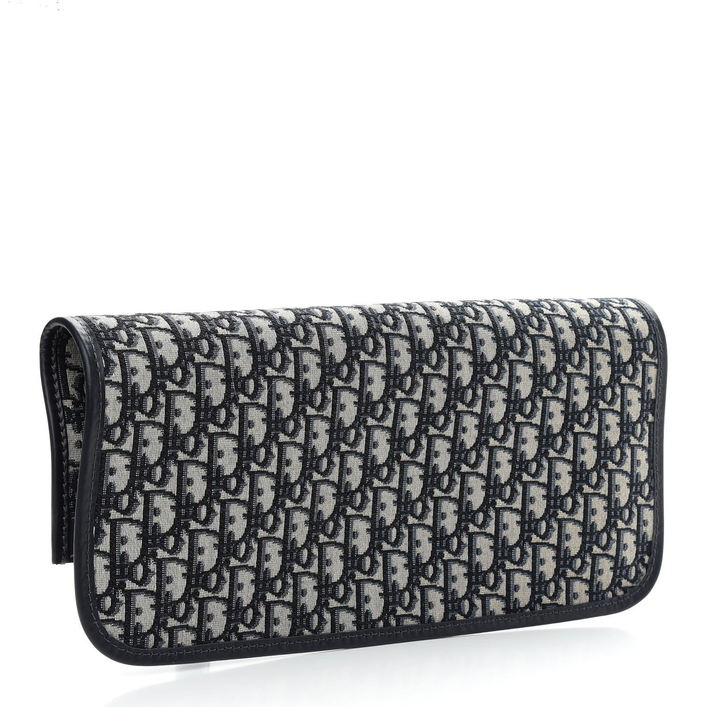 Oblique Fold Over Clutch Blue