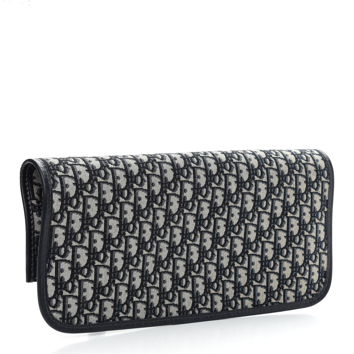 Christian Dior Oblique Fold Over Clutch Blue 3 of 8