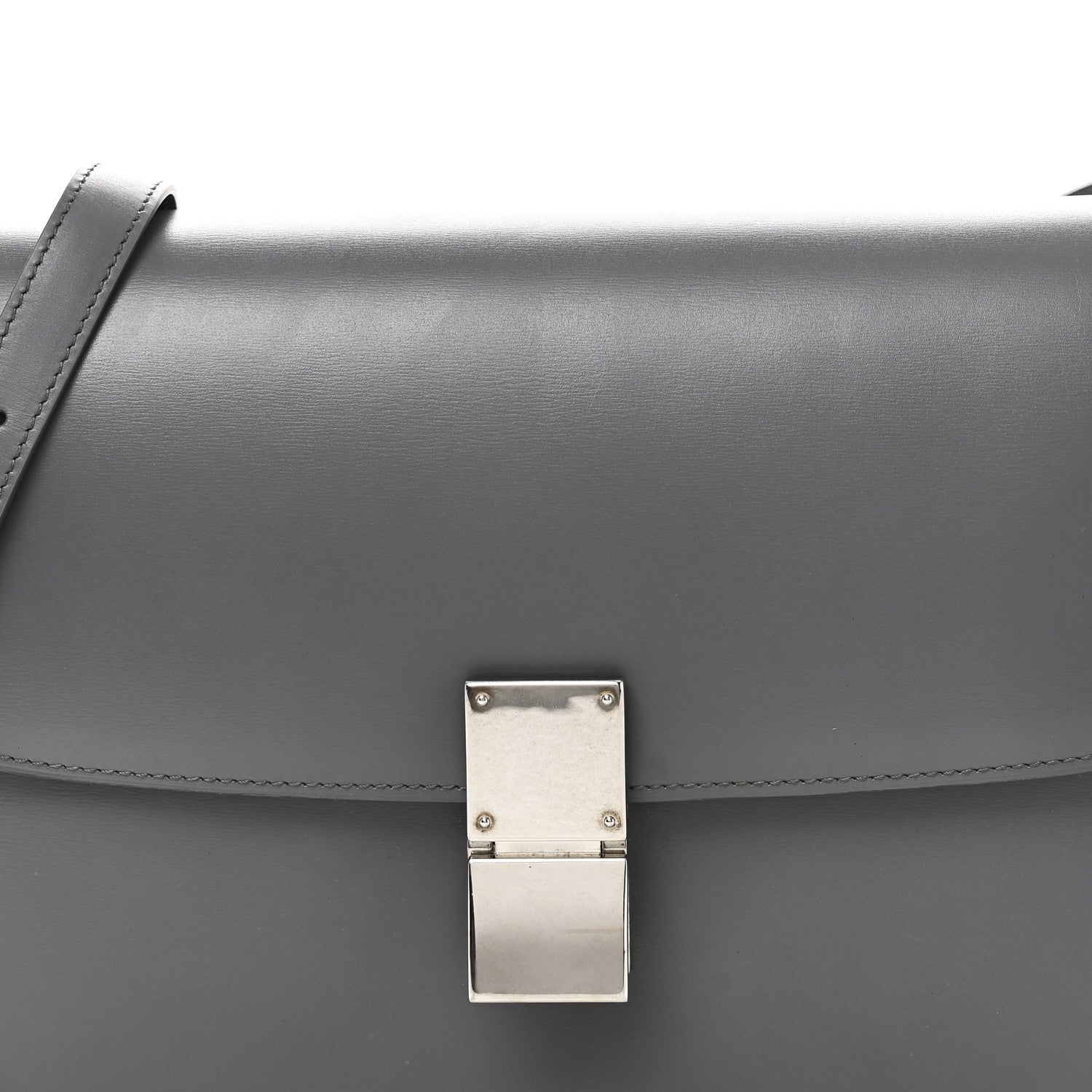 Celine Box Calfskin Medium Classic Box Flap Bag Zinc 8 of 10