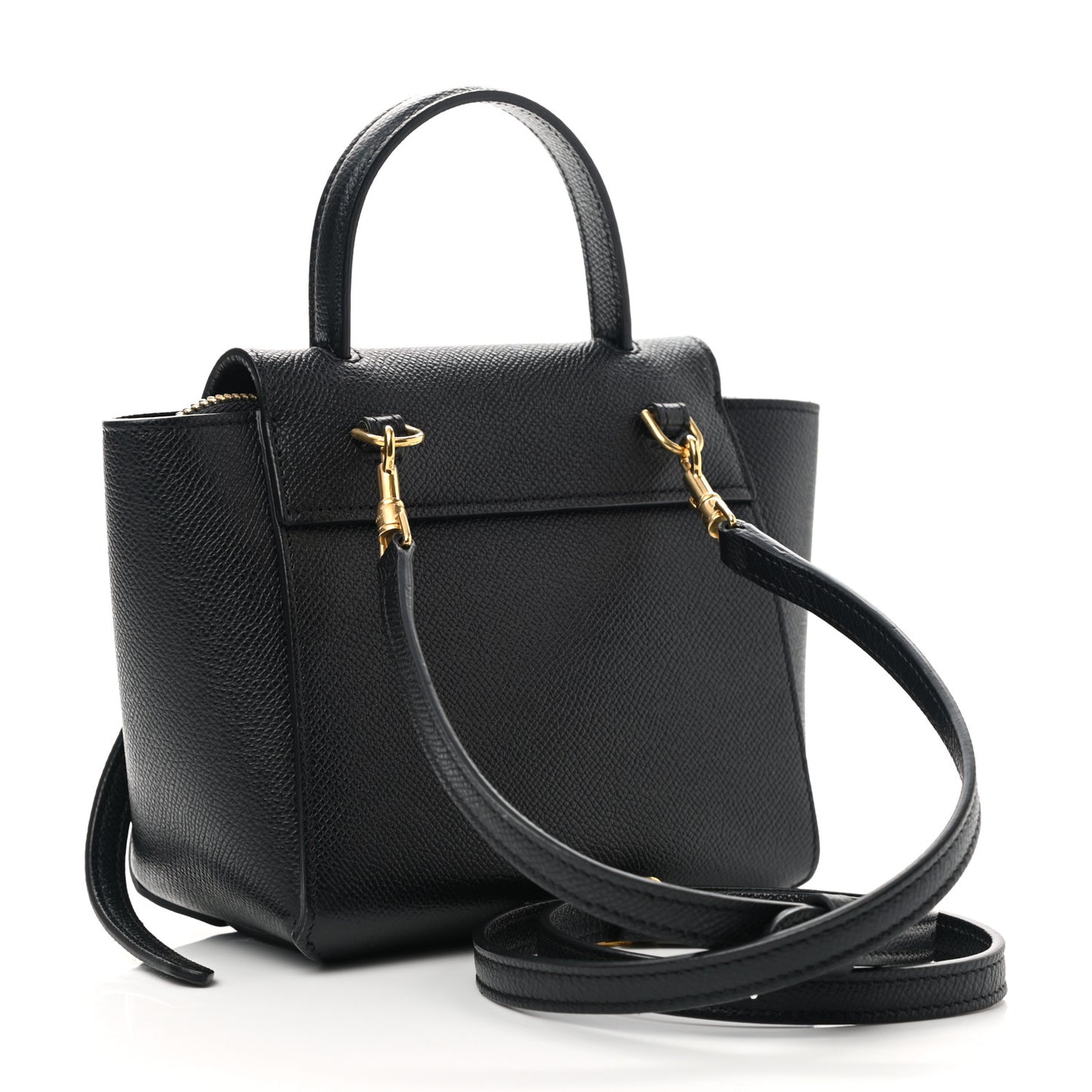 Grained Calfskin Pico Belt Bag Black