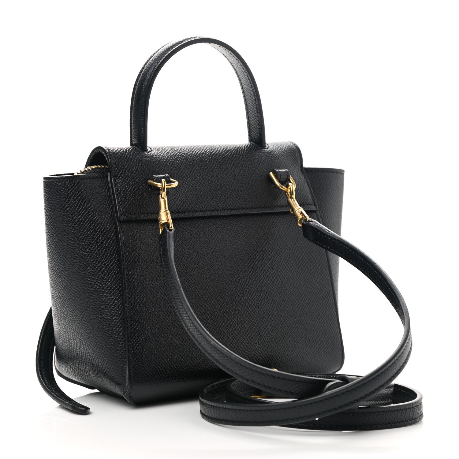 Celine Grained Calfskin Pico Belt Bag Black 3 of 9