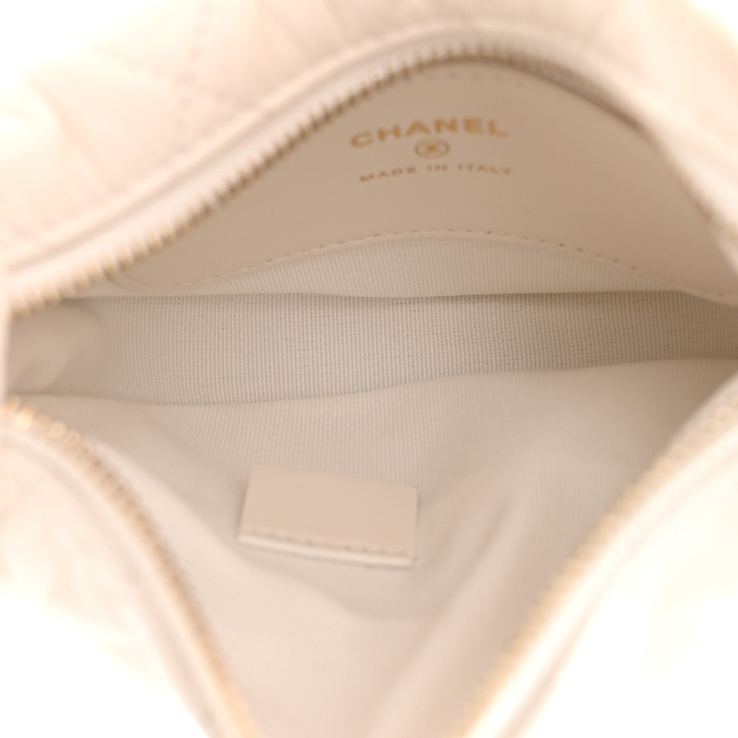Chanel Lambskin Quilted Chain Around Pouch Hobo White 5 of 11