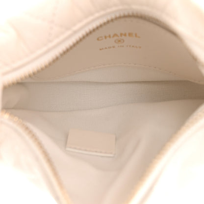 Chanel Lambskin Quilted Chain Around Pouch Hobo White 5 of 11