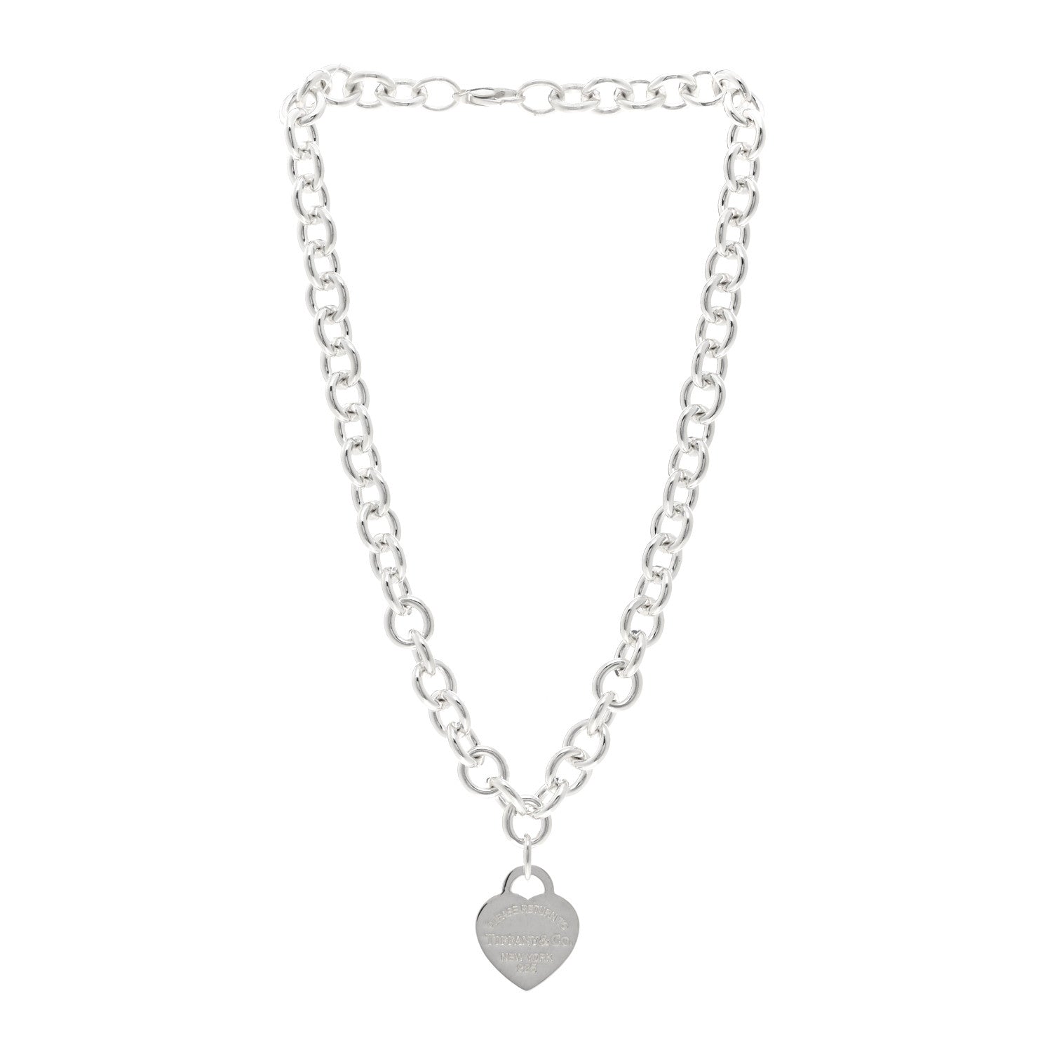 Tiffany Sterling Silver Return to Tiffany Heart Tag Pendant Necklace 3 of 4