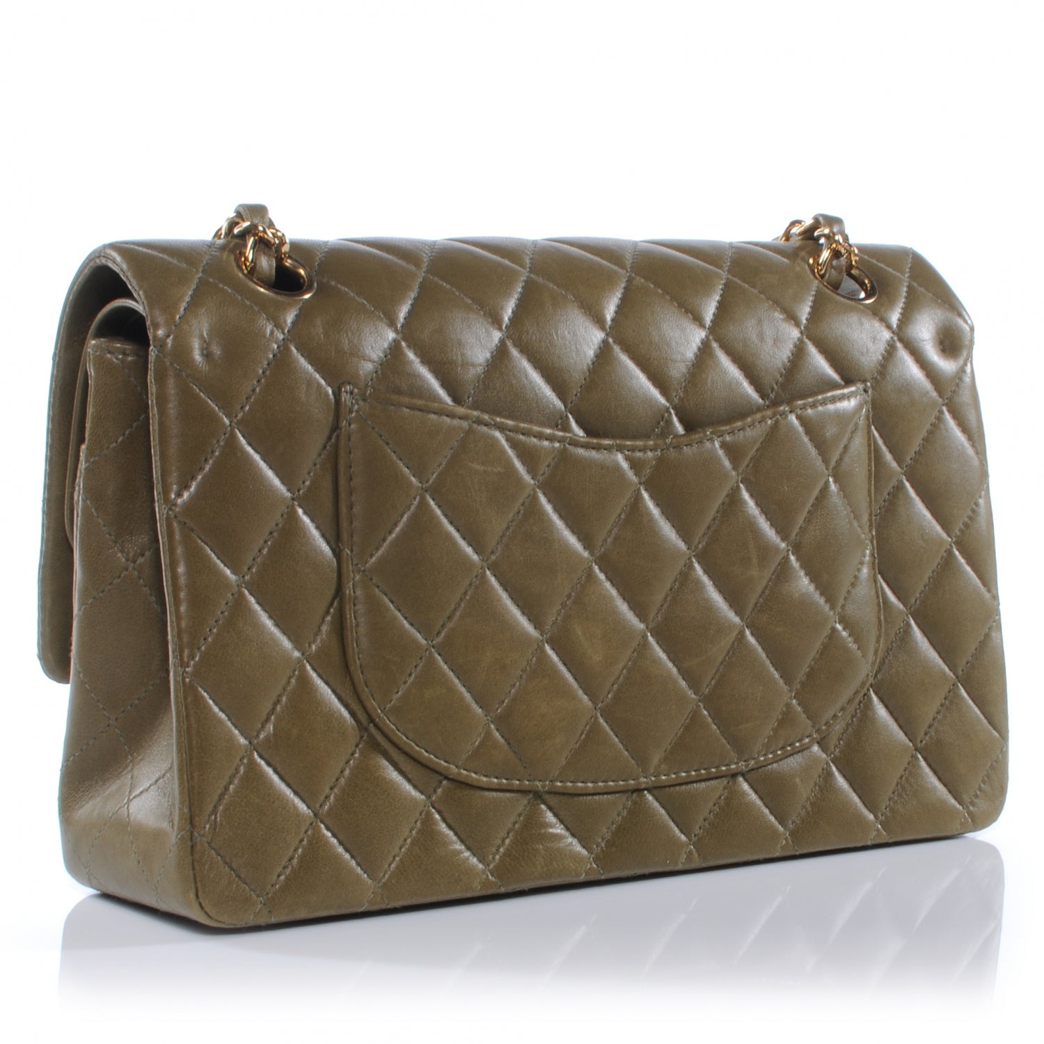 Chanel Lambskin Medium Double Flap Green 4 of 8