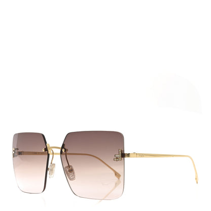 Fendi Metal Square Sunglasses FE4082US Gold 1 of 7