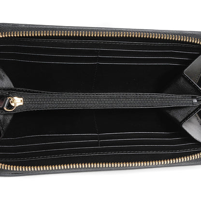 Burberry Patent London Leather Large Zippg Zip Around Wallet Black 6 of 8