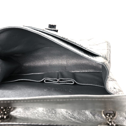 Chanel Metallic Aged Calfskin Quilted 2.55 Reissue 224 Flap Silver 5 of 12