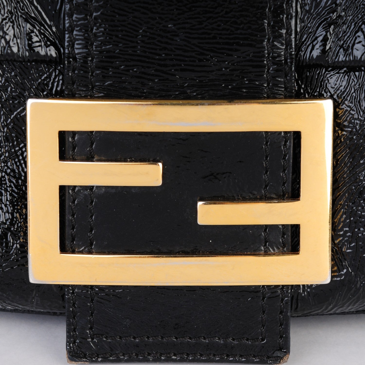 Fendi Vitello Naplak Large Convertible Baguette Black 13 of 16