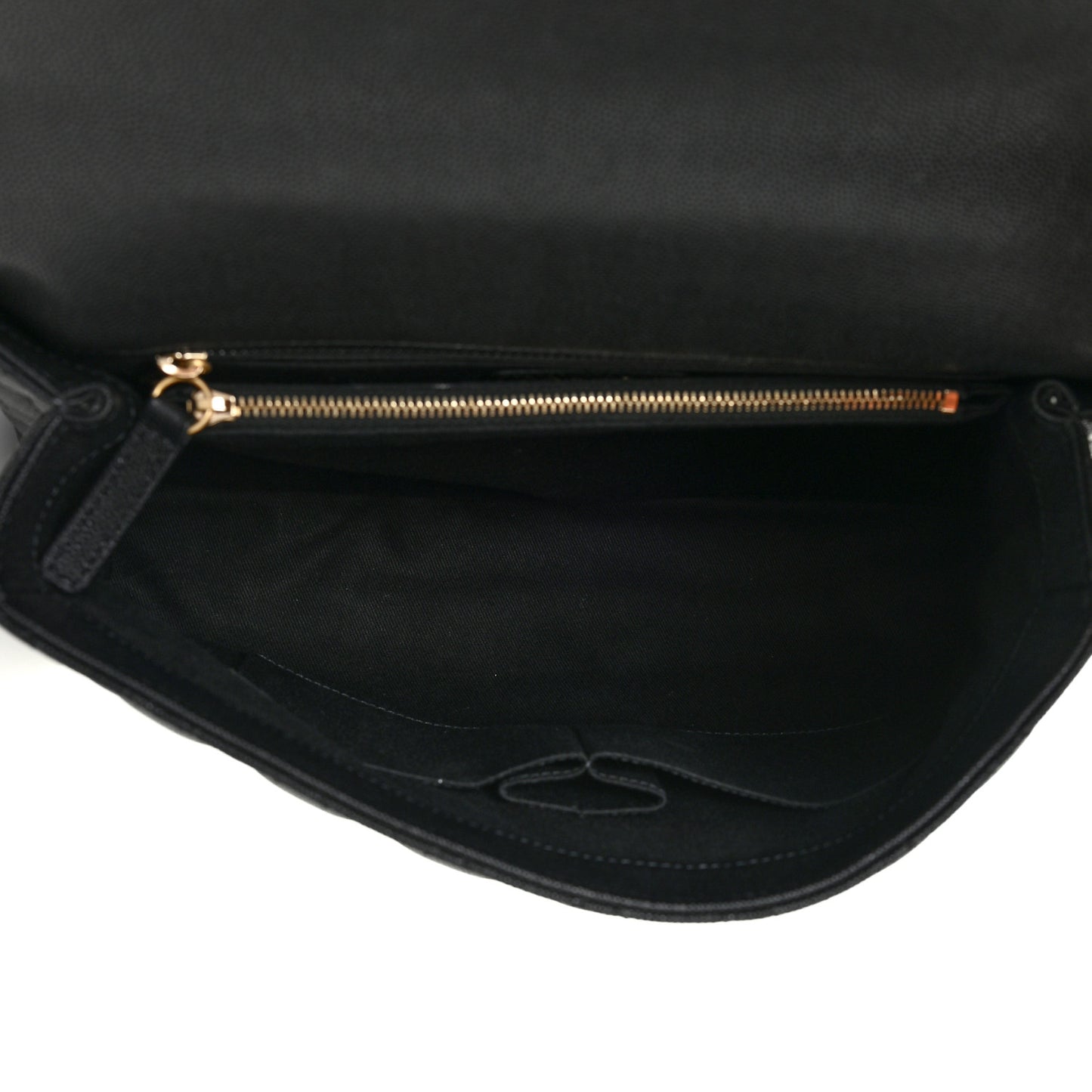 Caviar Lizard Quilted Medium Coco Handle Flap Black