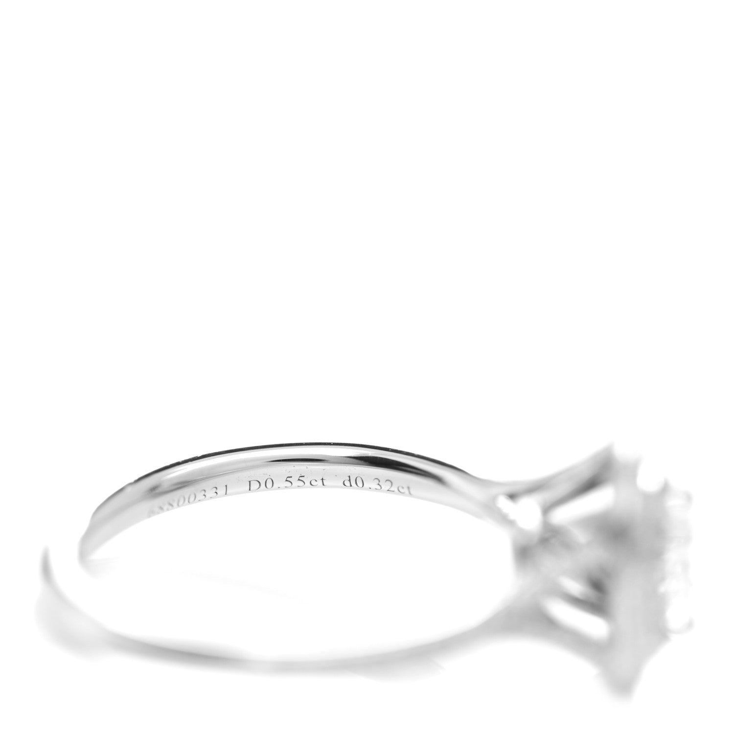 Tiffany Platinum Diamond .55ct Soleste Cushion Cut Double Halo Engagement Ring 49 5 6 of 7