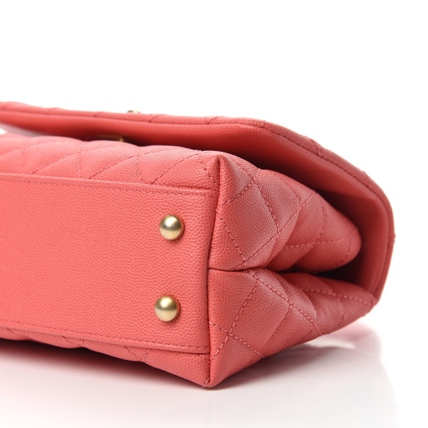 Caviar Quilted Mini Coco Handle Flap Pink