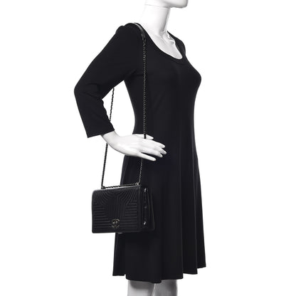Chanel Glazed Calfskin Quilted Medium Korean Garden Flap Black 2 of 12