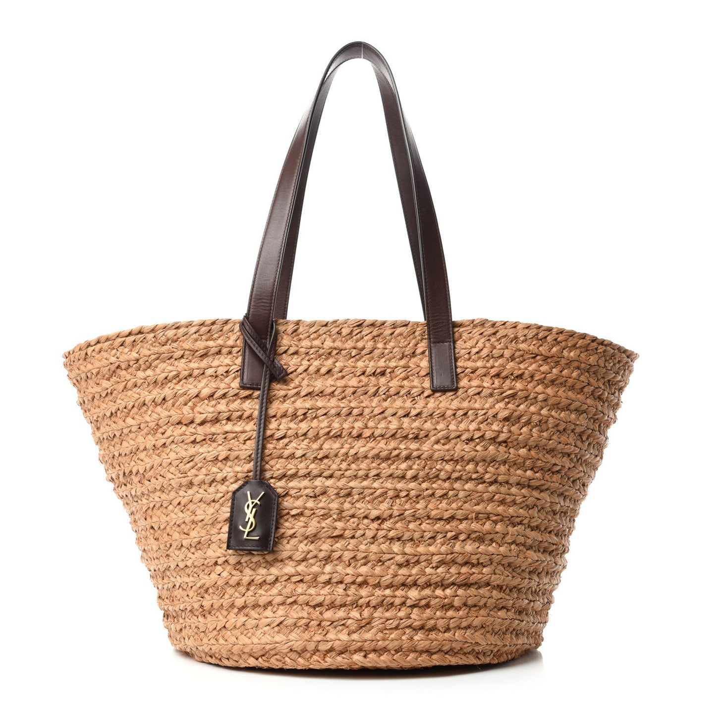 Raffia Calfskin Medium Panier Tote