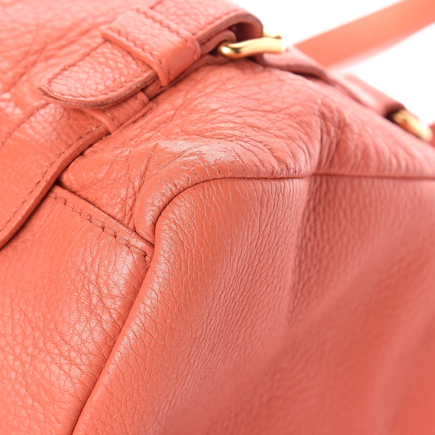 Prada Cervo Antik Easy A Foldover Pushlock Satchel Corallo 9 of 16