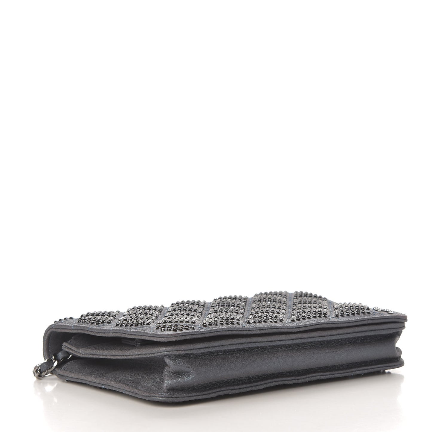 Crystal Quilted Wallet On Chain WOC Blue