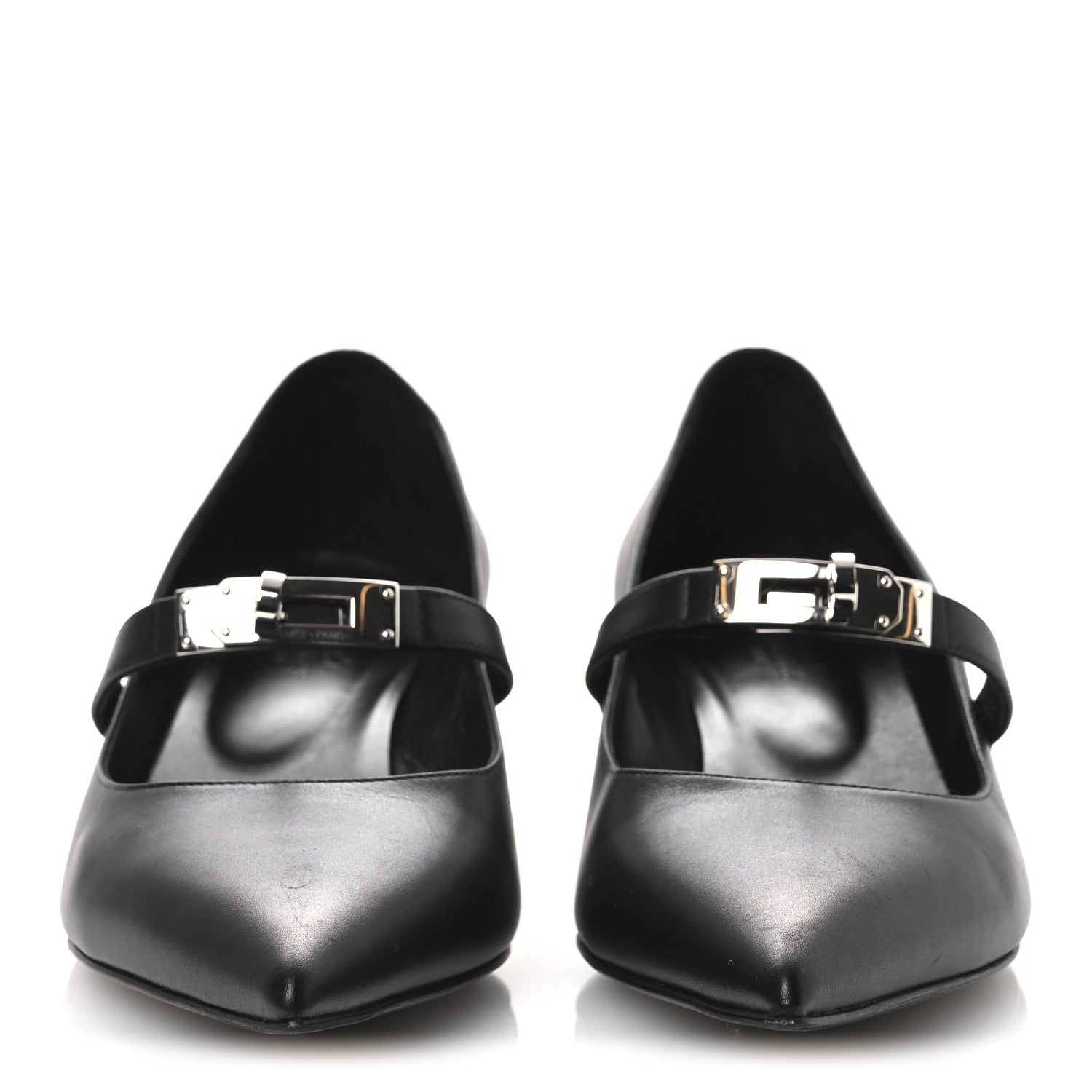 Hermes Calfskin Kiara 40 Pumps 39 Black 3 of 17