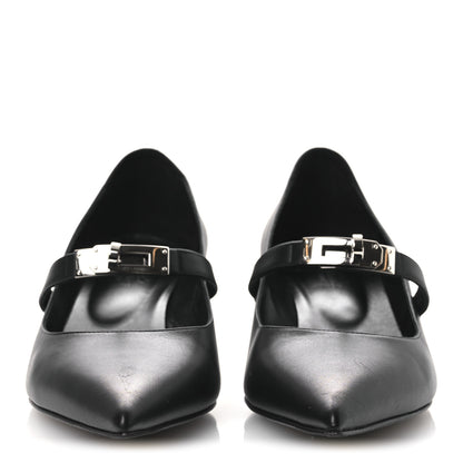 Hermes Calfskin Kiara 40 Pumps 39 Black 3 of 17