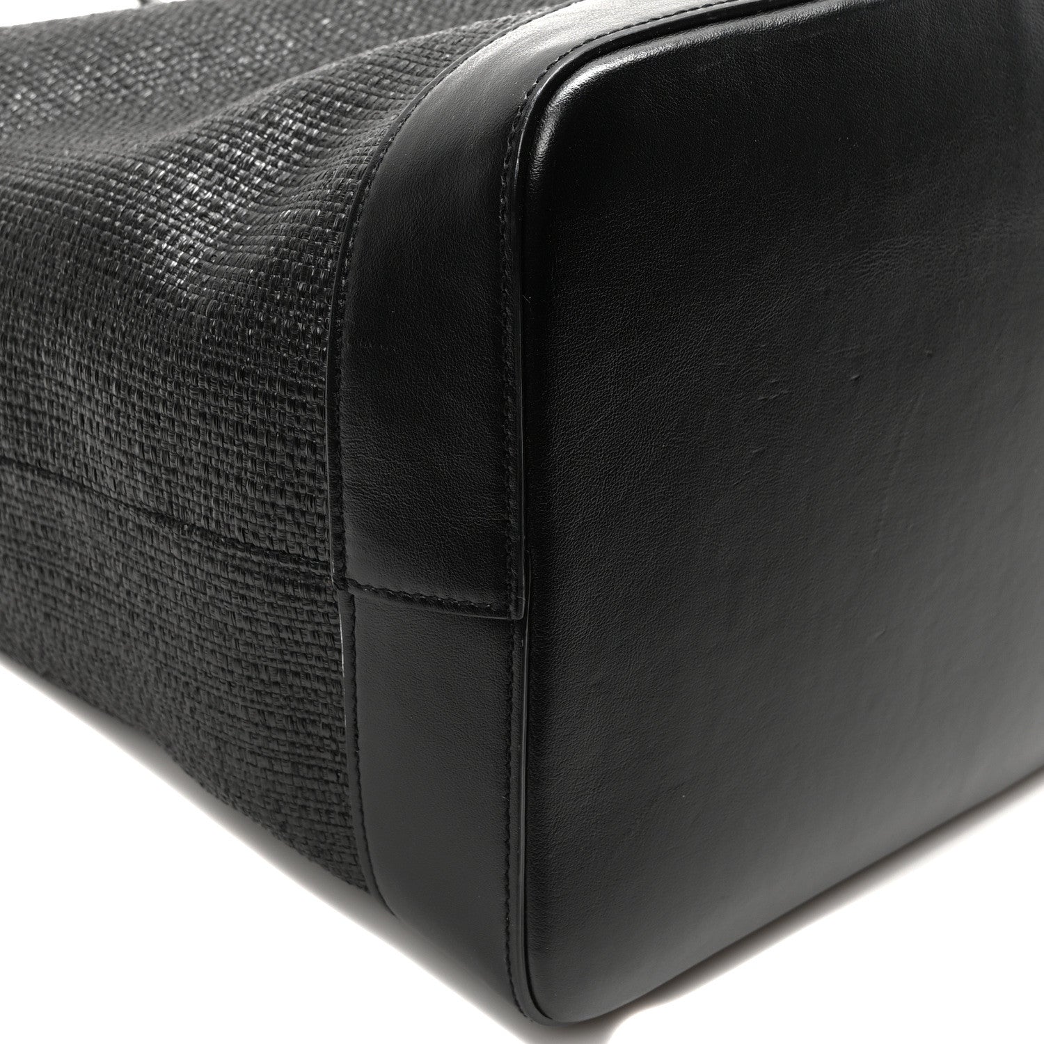 Saint Laurent Linen Canvas Teddy Shopping Bag Black 8 of 9