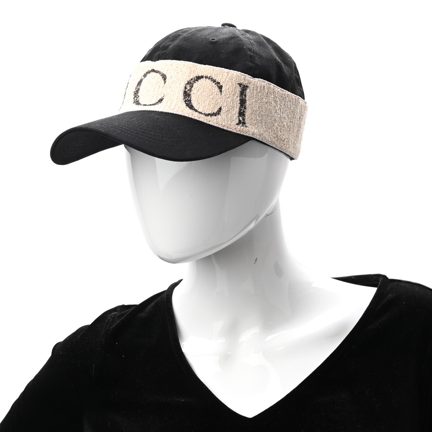 Gucci Gabardine Gucci Headband Baseball Hat M Black 2 of 9