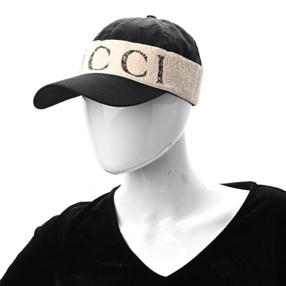 Gucci Gabardine Gucci Headband Baseball Hat M Black 2 of 9
