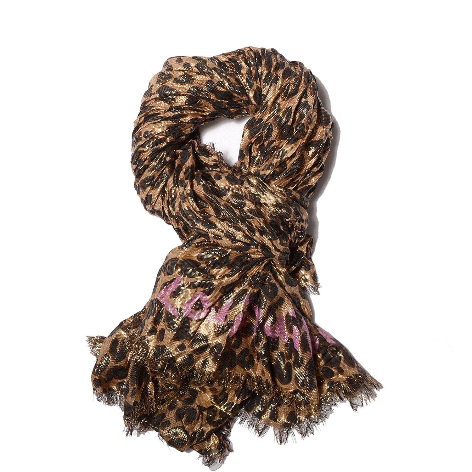 Louis Vuitton Cashmere Silk Leopard Etole Stole Disco Marron 1 of 7