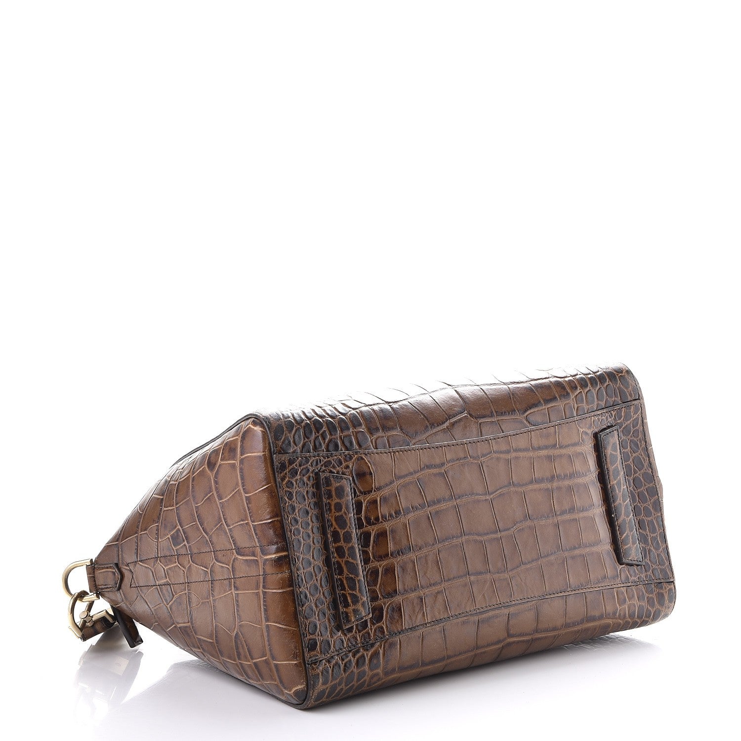 Givenchy Calfskin Crocodile Embossed Medium Antigona Brown 4 of 9