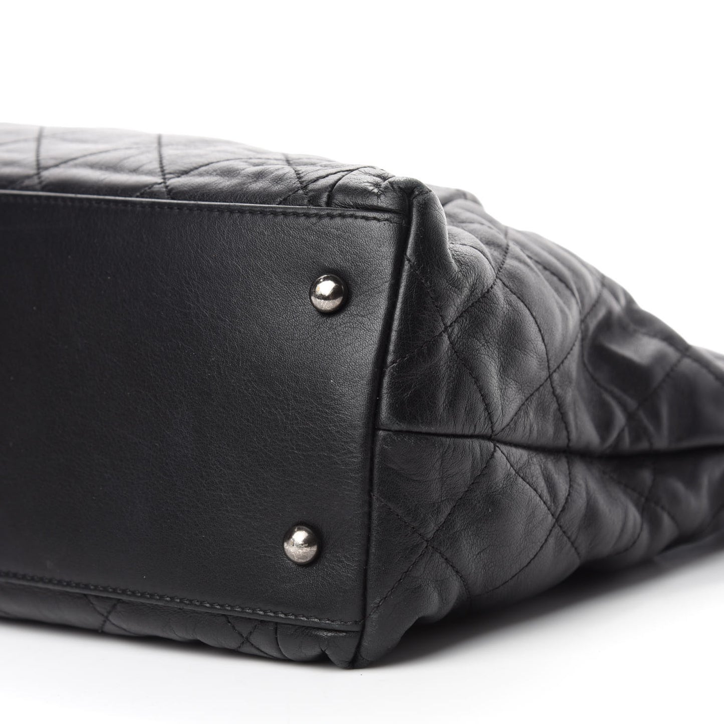 Lambskin Quilted Tote Black