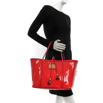 Dolce & Gabbana Vernice Vitello Shopping Tote Red 2 of 7