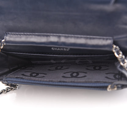 Chanel Denim Coco Wallet On Chain WOC Blue 4 of 12