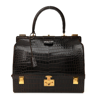 Hermes Shiny Crocodile Sac Mallette 1 of 11