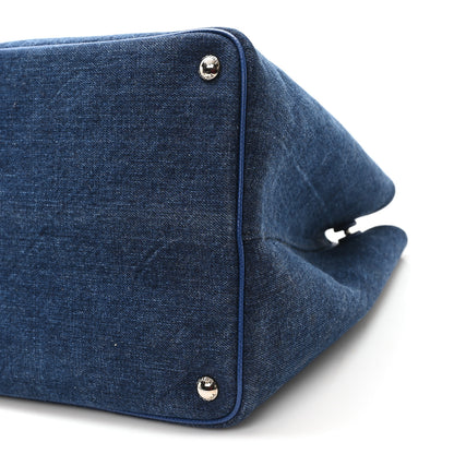 Prada Denim Large Double Bag Blue 9 of 11