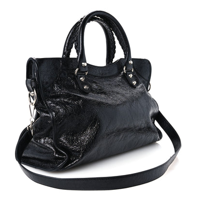 Balenciaga Agneau Arena Silver Hardware Medium Le City Black 3 of 11