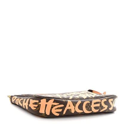 Louis Vuitton LOUIS VUITTON Monogram Graffiti Pochette Accessories Peach 4 of 9