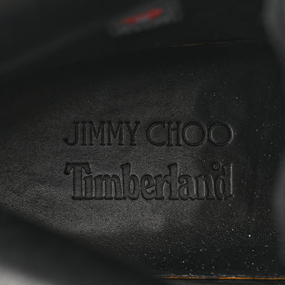 Jimmy Choo X TIMBERLAND Nubuck Glitter Ankle Boots 10 Black Gunmetal 8 of 12
