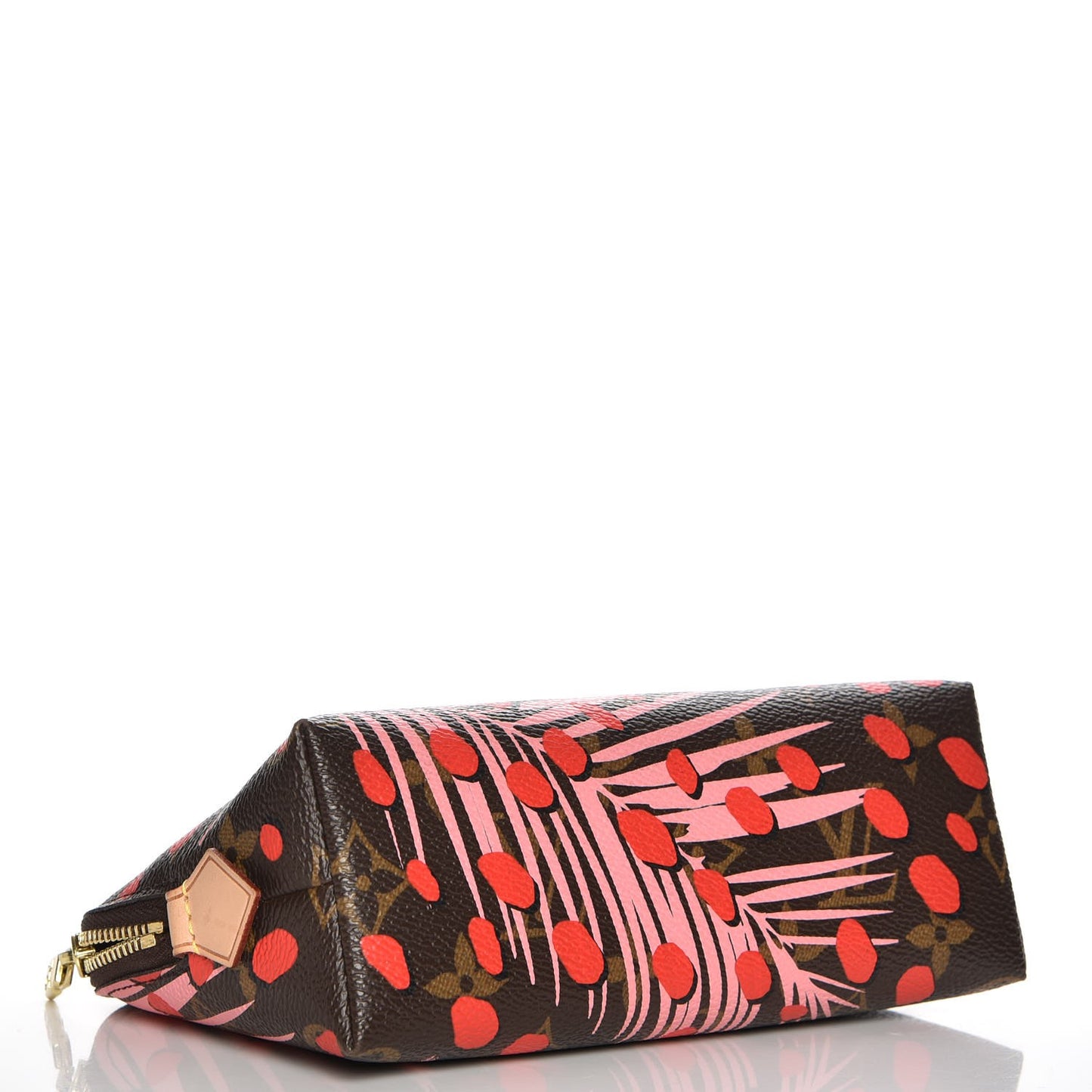 Monogram Jungle Dots Cosmetic Pouch Sugar Pink Poppy