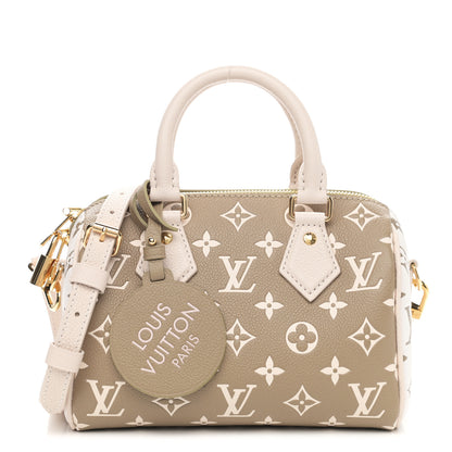 Louis Vuitton Empreinte Monogram Spring in the City Speedy Bandouliere 20 Kaki Beige Cream 1 of 9