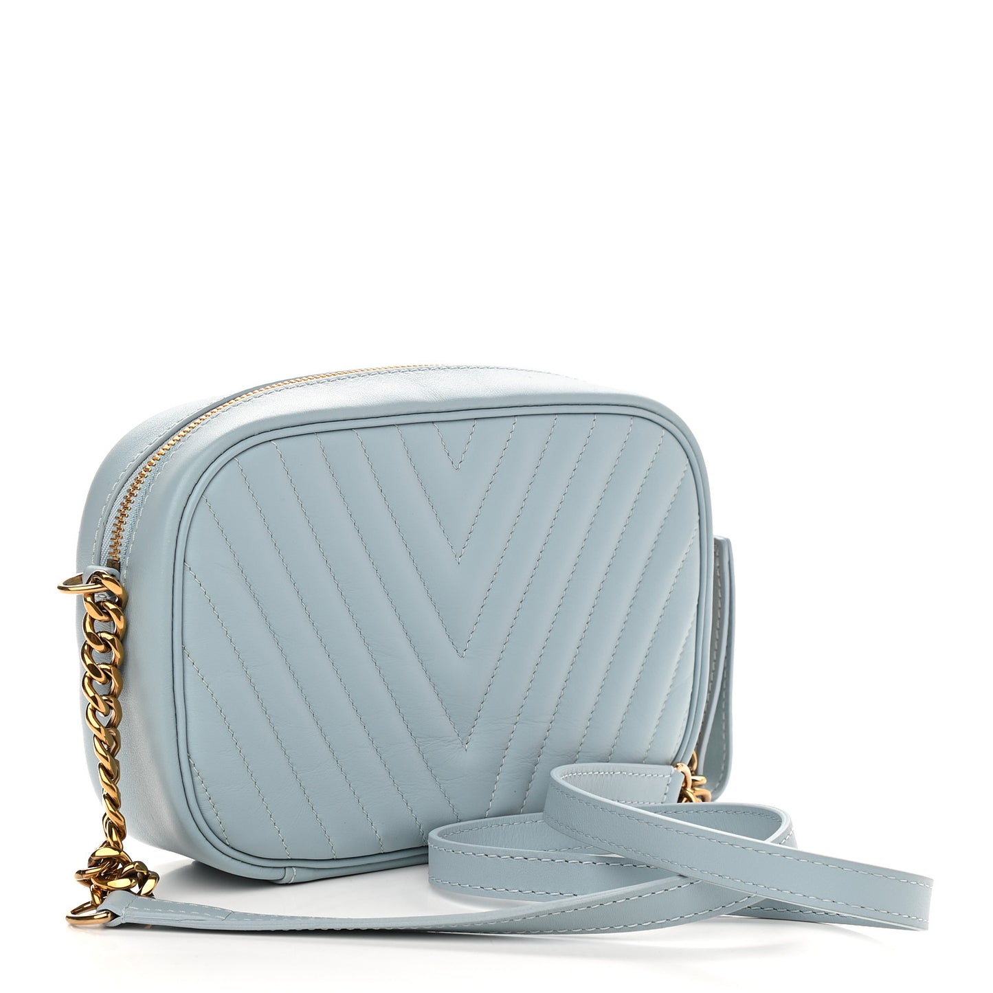 Calfskin New Wave Camera Bag Porcelain Blue
