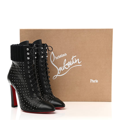 Christian Louboutin Calfskin Studded Dakita 100 Booties 37 Black 8 of 8