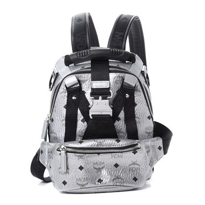 MCM Visetos Small Jemison Backpack Silver 1 of 10
