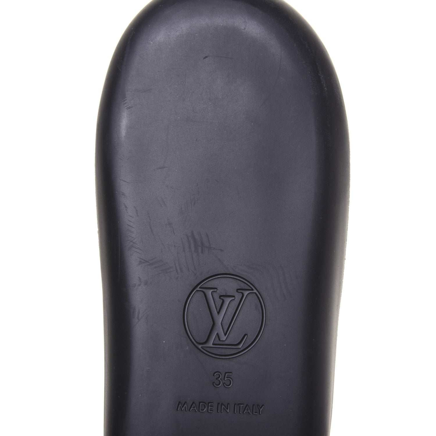 Louis Vuitton Metallic Calfskin Monogram Logo Sunbath Slide Sandals 35 10 of 10